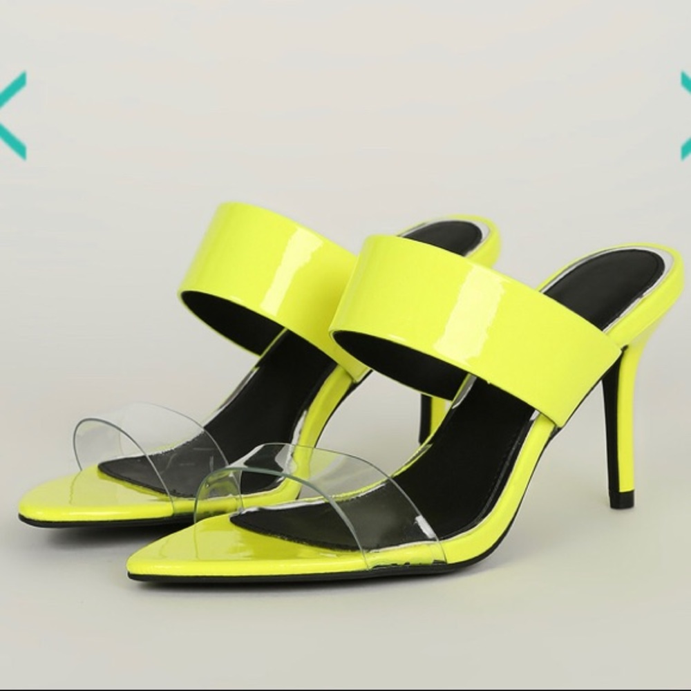 Neon Yellow Heels